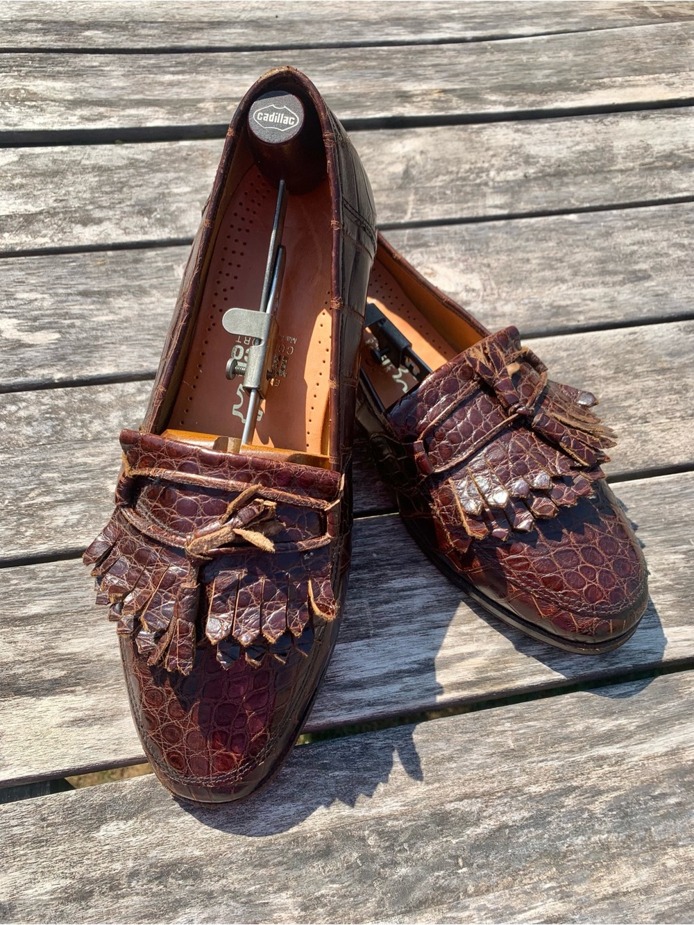Vintage Il Bisonte Firenze Men’s Genuine Alligator Leather Loafers size 8-8.5